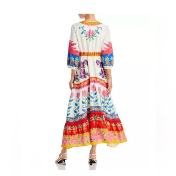 Farm Rio Floral Embroidered Maxi Dress - Picture 2 of 6